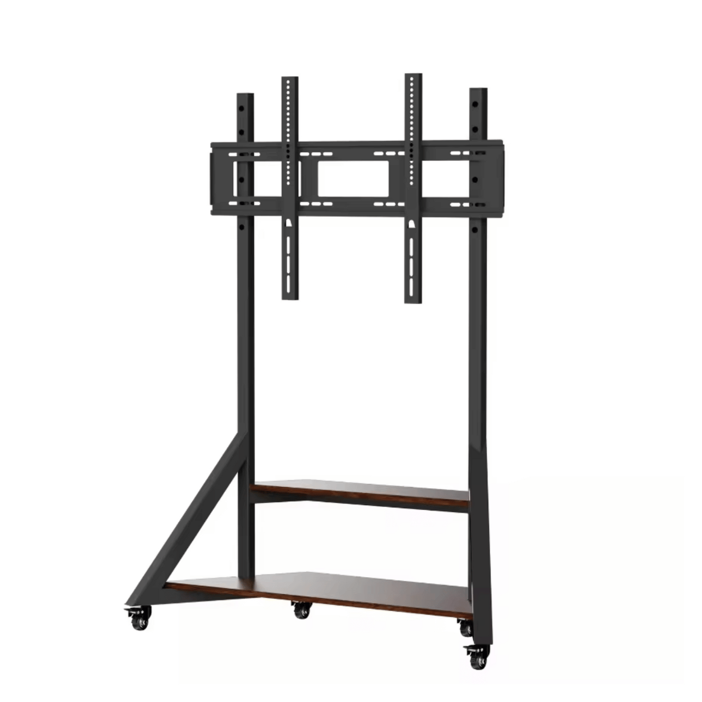 SteelLoft 75 – Support TV au Sol Industriel Réglable avec Étagère (40" à 75")