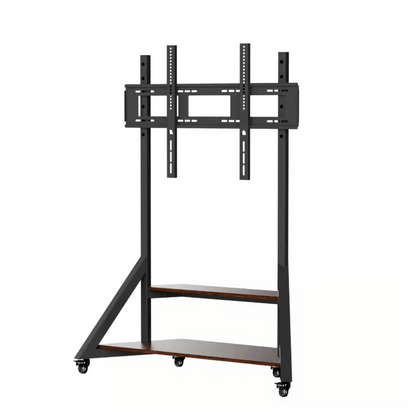 SteelLoft 75 – Support TV au Sol Industriel Réglable avec Étagère (40" à 75")