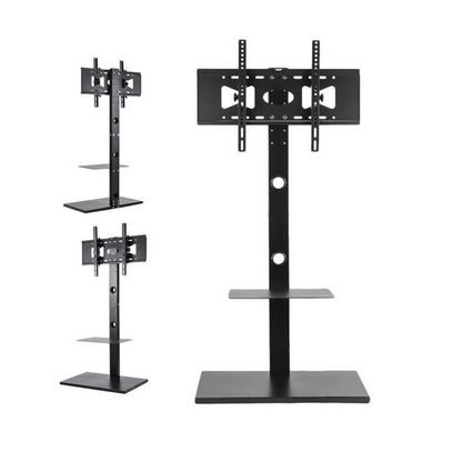 FlexBase 65 – Support TV au Sol Inclinable avec Étagère (32" à 65")