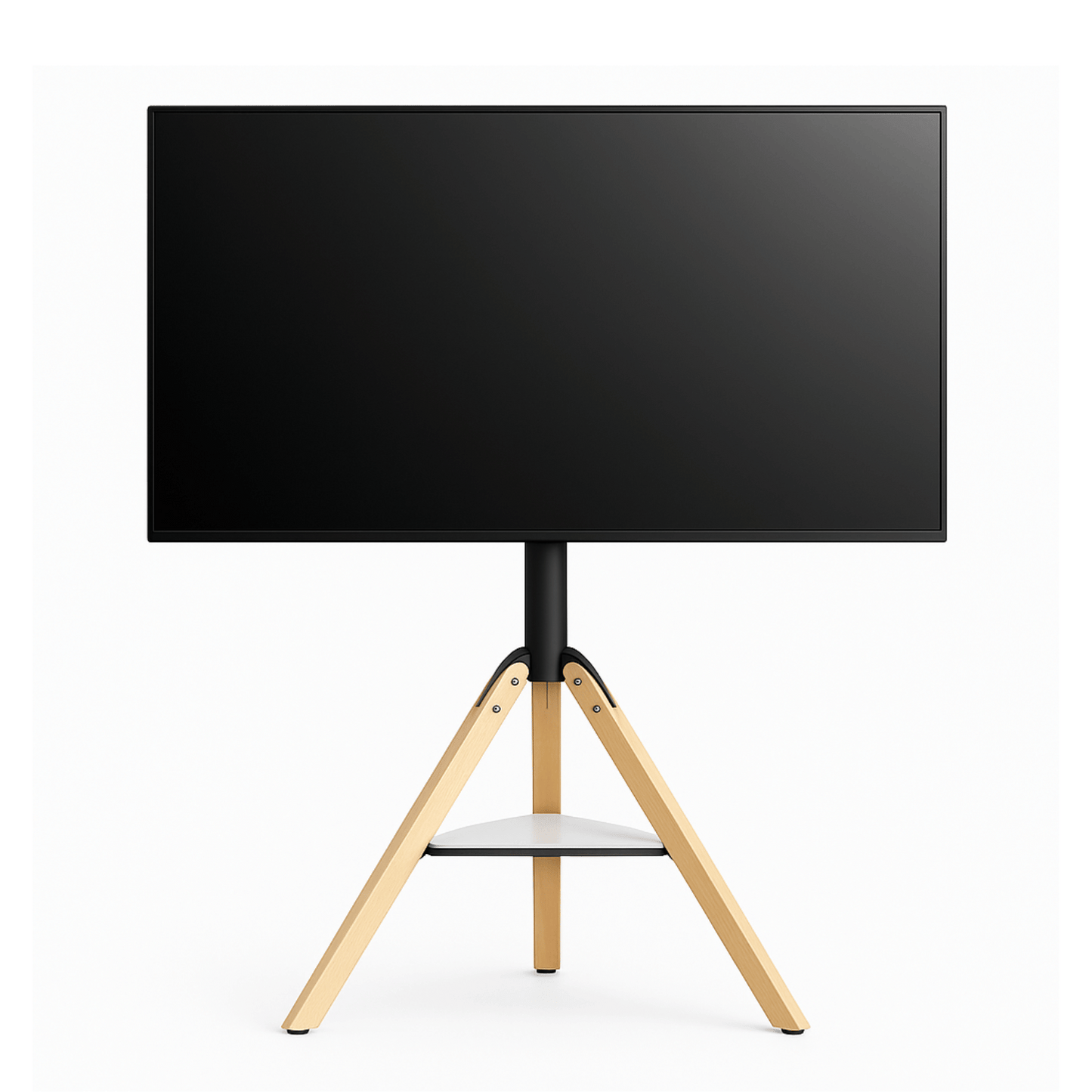 WoodFrame 75 – Support TV Trépied Chevalet Design Réglable (40" à 75")
