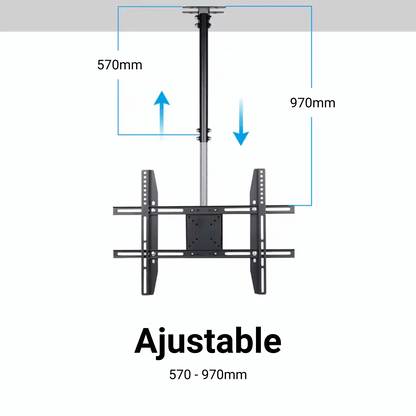 SkyMount 430 – Support TV Plafond Inclinable & Pivotant pour écrans 26 à 65 pouces