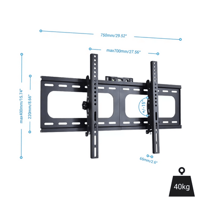 SlimWall Pro 800 – Support TV Mural Inclinable 26" à 75"