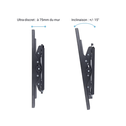 SlimWall Pro 800 – Support TV Mural Inclinable 26" à 75"