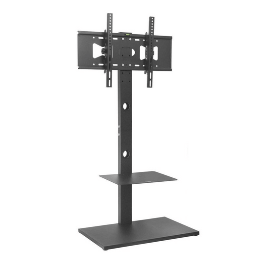 FlexBase 65 – Support TV au Sol Inclinable avec Étagère (32" à 65")