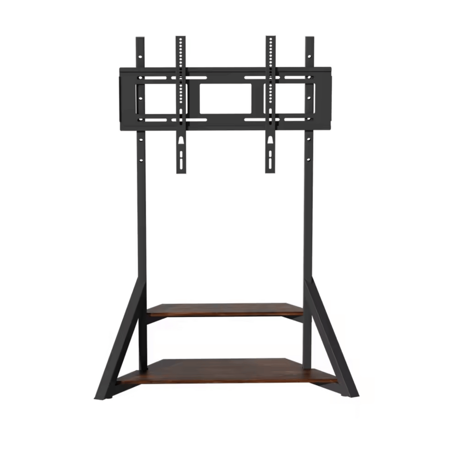 SteelLoft 75 – Support TV au Sol Industriel Réglable avec Étagère (40" à 75")