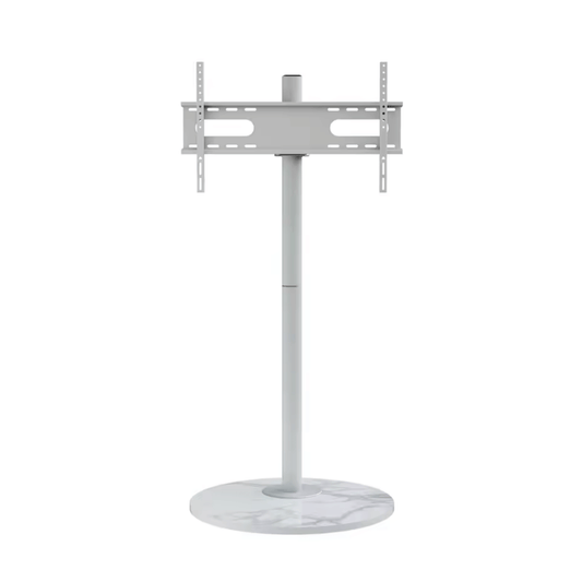 StoneBase 75 – Support TV au Sol Design avec Pied en Pierre (40" à 75")