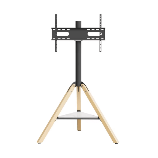 WoodFrame 75 – Support TV Trépied Chevalet Design Réglable (40" à 75")